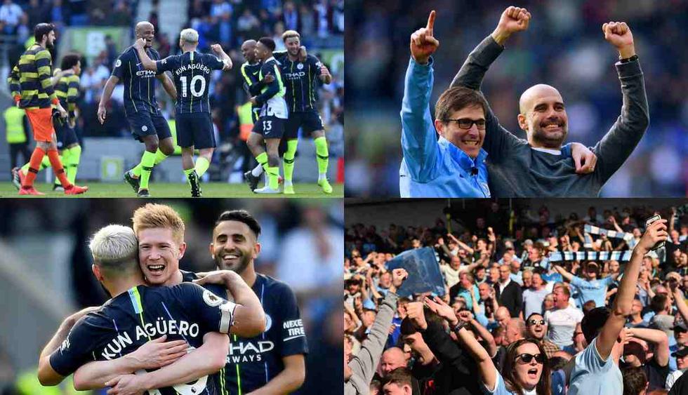Manchester City campeón de la Premier League temporada 2017-18 (Foto: AFP)