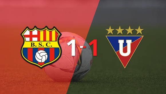 Barcelona y Liga de Quito igualaron 1 a 1