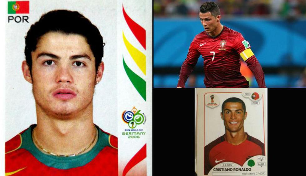 Cristiano Ronaldo tiene tres goles en la historia de los Mundiales. (Fotos: Panini, Difusión y AP)