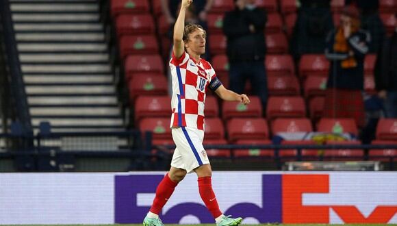 Luka Modric marcó un golazo para Croacia frente a Escocia. (Foto: Agencias)