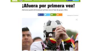 La reacción de la prensa internacional ante la sorpresiva eliminación de Alemania en Rusia 2018