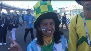 La pareja brasileña que hincha por Argentina en su ‘final’ ante Nigeria en el Mundial