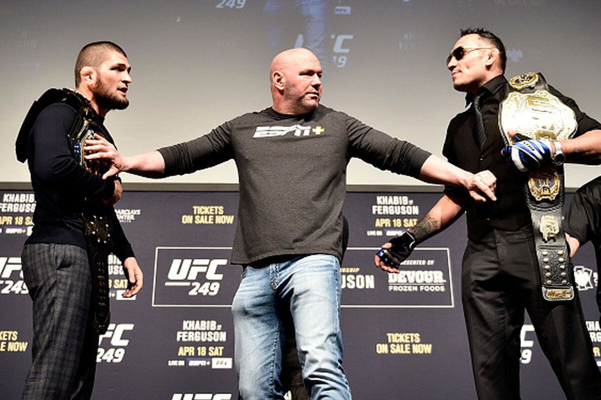 Khabib y Ferguson pelearán por el título ligero en el UFC 249. (Foto: Getty Images)