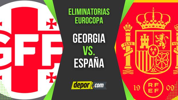 España vs. Georgia EN VIVO: se enfrentan por Eliminatorias Eurocopa 2024. (Diseño: Depor)