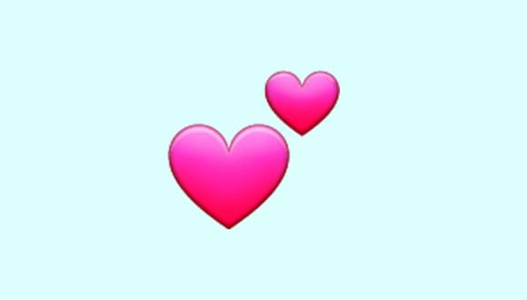 Conoce el significado real de los dos corazones rosados de WhatsApp. (Foto: Emojipedia)