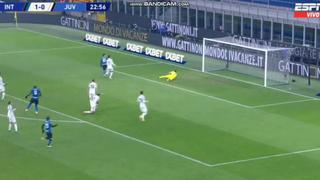 Lo que falló Lautaro: el disparo a la tribuna de Martínez luego de una genialidad de Lukaku en el Juventusv vs. Inter [VIDEO]