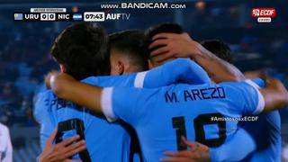 El primero en la ‘era Bielsa’: gol de Arezo para el 1-0 de Uruguay vs. Nicaragua