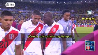 Lo que no viste del partido: las palabras de Luis Advíncula a Paolo Guerrero tras el segundo gol de Brasil [VIDEO]