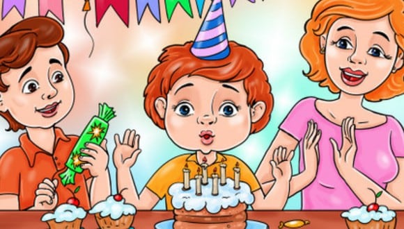 Hay un error en esta fiesta de cumpleaños de un niño. ¿Crees poder resolver este acertijo visual en menos de 15 segundos? | Crédito: Bright Side / smalljoys.tv