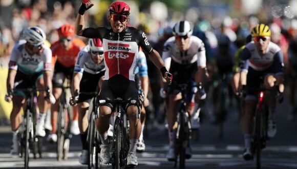 Caleb Ewan ganó la tercera etapa del Tour de Francia 2020. (Difusión)