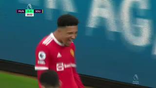 Con complicidad del rival: el gol de Sancho para el 1-0 del United vs. Southampton [VIDEO]