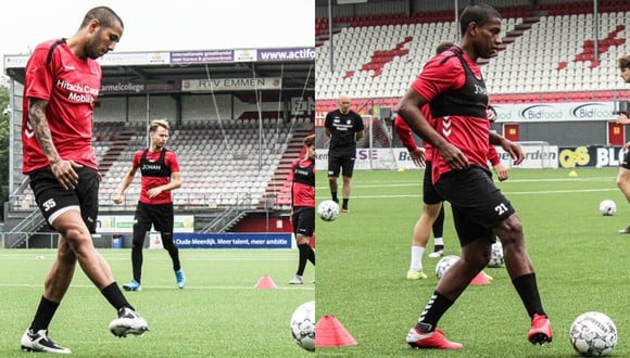 Peña y Araujo entrenaron en Países Bajos. (Foto: FC Emmen)