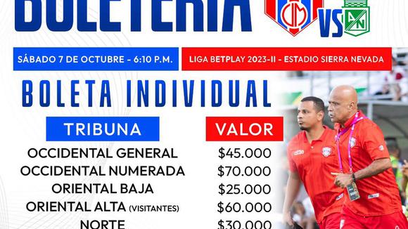 Unión Magdalena recibe a Nacional por Liga BetPlay: precio de boletos | VIDEO: @UnionMagdalena