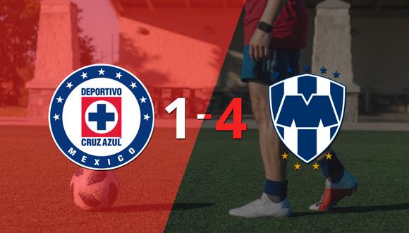 Con doblete de Rogelio Funes Mori, CF Monterrey liquidó 4-1 a Cruz Azul