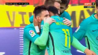 Tenía que ser él: Lionel Messi apareció para darle el triunfo al Barcelona en los últimos minutos