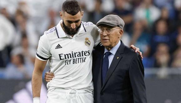 Amancio Amaro Varela (La Coruña, 1939), exjugador y presidente de honor del Real Madrid y leyenda del fútbol español, falleció a los 83 años de edad. (Foto: Instagram Karim Benzema)