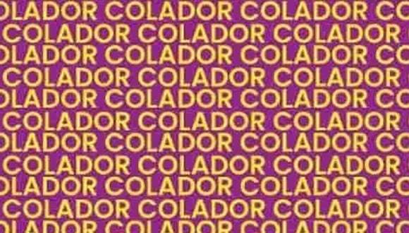En esta imagen, cuyo fondo es de color morado, abundan las palabras ‘COLADOR’. Entre ellas, está el término ‘CELADOR’. (Foto: MDZ Online)