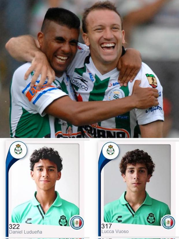Los dos jovenes están en el equipo sub 16 de Santos.