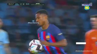 ¡Descuento y suspenso! Gol de Ansu Fati para el 1-2 en Barcelona vs. Celta [VIDEO]
