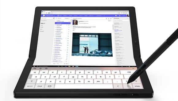 Mira todas las características de esta laptop tablet que se dobla en dos. La ThinkPad X1 Fold. (Foto: ThinkPad)