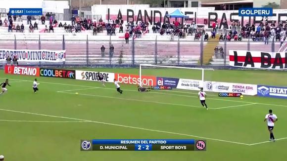 Deportivo Municipal y Sport Boys empataron 2-2 por Torneo Clausura. (Video. GOLPERU)