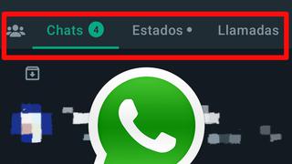 El truco para trasladar las pestañas de navegación de WhatsApp a la parte inferior
