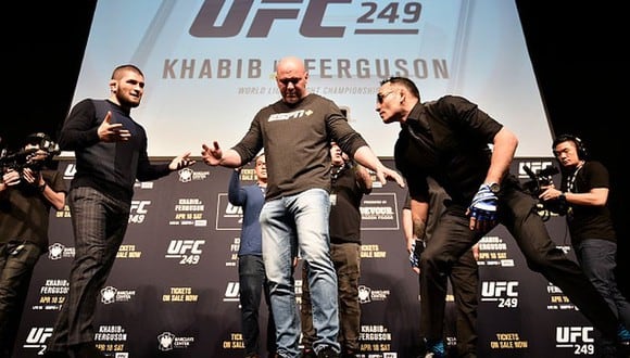 Khabib vs Ferguson sería cancelada por quinta vez en UFC debido a la propagación del coronavirus. (Getty Images)