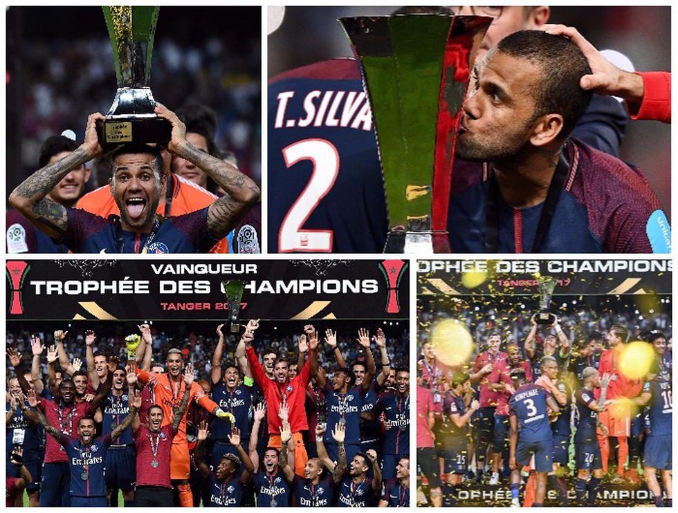 Las postales del primer título de la temporada 2017-18 del PSG. (getty Images / AFP / Reuters)