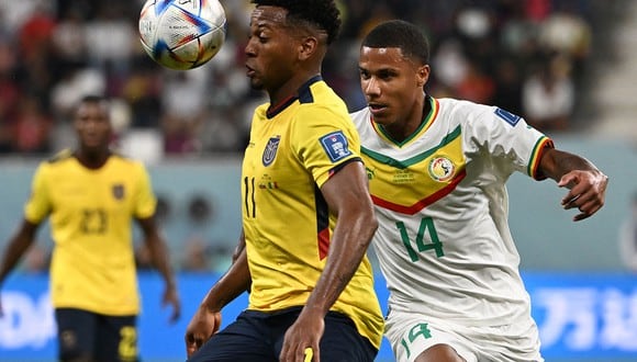 Ecuador cayó 2-1 ante Senegal y quedó eliminado del Mundial Qatar 2022. (Foto: AFP)