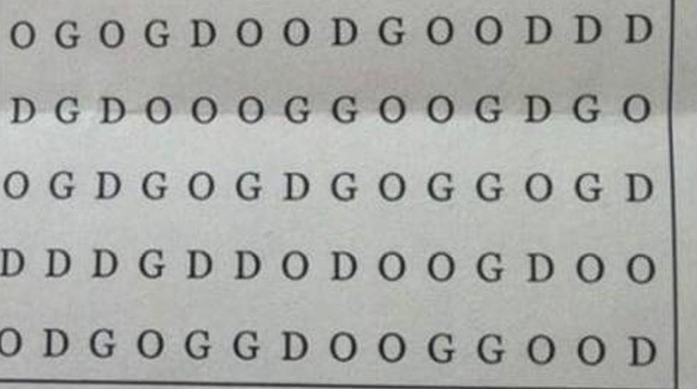 Encuentra la palabra 'DOG’ en la siguiente sopa de letras. (Foto: Facebook/Captura)