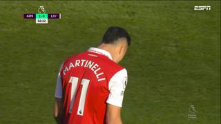 Golpe instantáneo: gol de Gabriel Martinelli para el 1-0 del Arsenal vs. Liverpool [VIDEO]