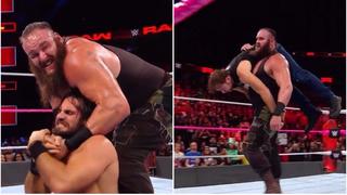 Puede con los dos: Braun Strowman acabó con Seth Rollins y Dean Ambrose en RAW [VIDEO]