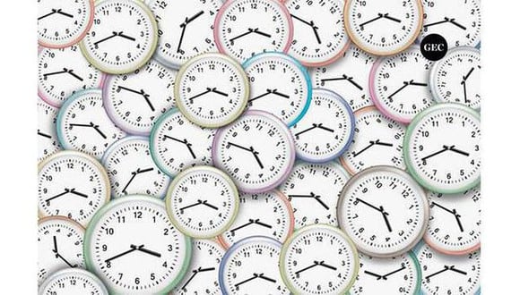 Uno de los relojes marca la hora diferente en el reto viral y tu misión es descifrarlo. (Foto: Genial.Guru)