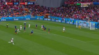 Perú vs. Francia: Pedro Aquino sacó tremendo remate de larga distancia, pero el palo le negó el gol