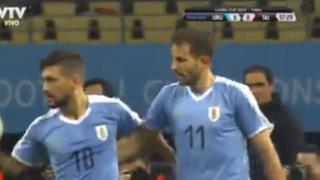 Partido sentenciado: el potente cabezazo de Stuani para gritar el 3-0 de Uruguay en la final de China Cup [VIDEO]