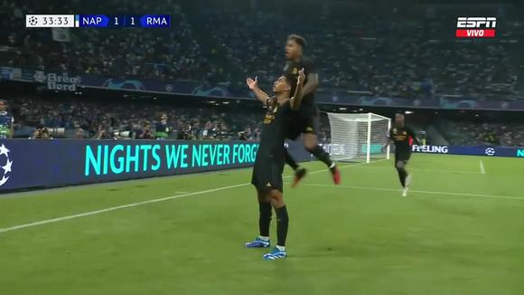 ¡Gol ‘maradoniano’! Bellingham anota para el 2-1 de Real Madrid vs. Napoli (Video: ESPN)