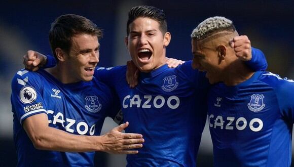 James Rodríguez lleva un gol desde su llegada al Everton. (AFP)