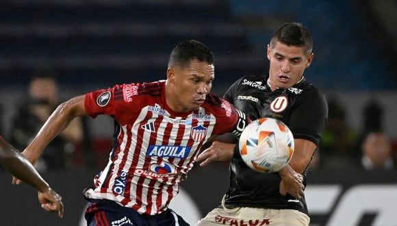 Junior vs. Universitario chocaron por la Copa Libertadores 2024. (Foto: AFP)
