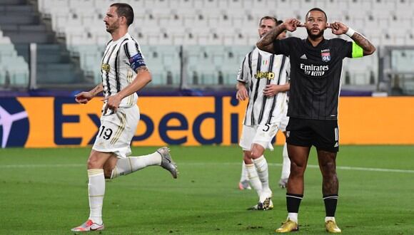 Lyon se metió a  cuartos de final de Champions League a pesar de perder ante Juventus. (AFP)