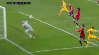 ¡Tremendo zurdazo! Messi asiste y Jordi Alba abre el marcador del Barcelona vs Osasuna [VIDEO]