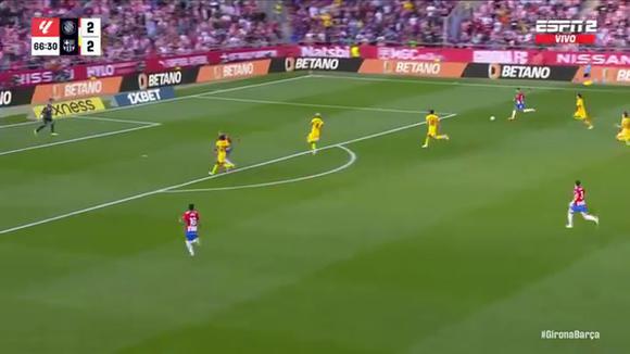 Miguel Gutiérrez y el 3-2 de Girona vs. Barcelona por LaLiga. (Video: ESPN)