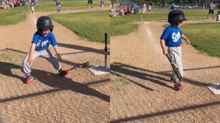 Niño de 5 años brilla en TikTok por sorprendentes pasos de baile durante partido de baseball