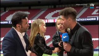 Simeone y la celebración junto a sus hijas que emocionó a los hinchas del Atlético de Madrid [VIDEO]