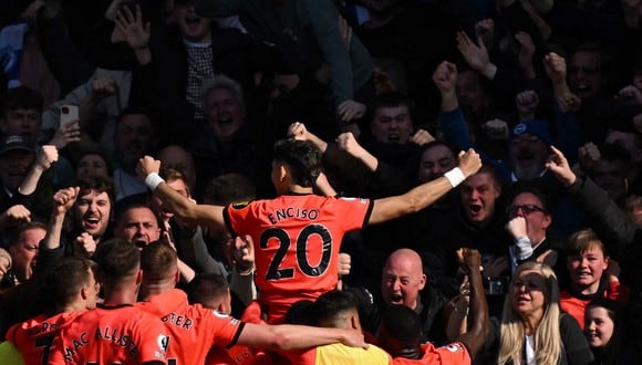 Julio Enciso marcó el 2-1 de Brighton vs. Chelsea en partido por la Premier League. (Foto: AFP)