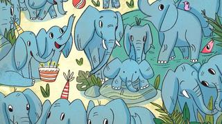 Encuentra al rinoceronte oculto entre los elefantes azules: el reto viral que tiene locos a todos [FOTO]