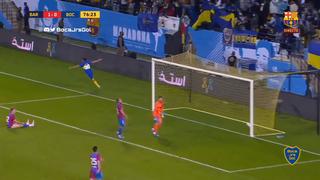 ¡Contragolpe letal! Zeballos marcó el 1-1 de Boca vs. Barcelona en la Maradona Cup [VIDEO]