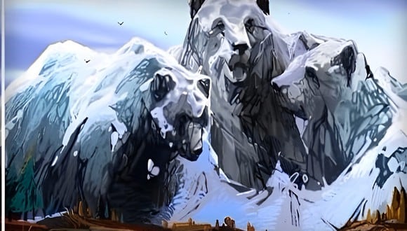 ¿Viste los tres osos o las montañas? Tu respuesta a este test visual determinará tu semana. (Foto: Genial.Guru)