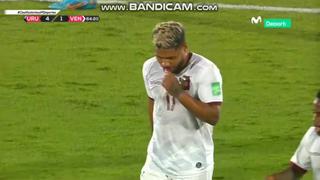 Tras error de Giménez: Josef Martínez puso el 4-1 del Uruguay vs. Venezuela [VIDEO]