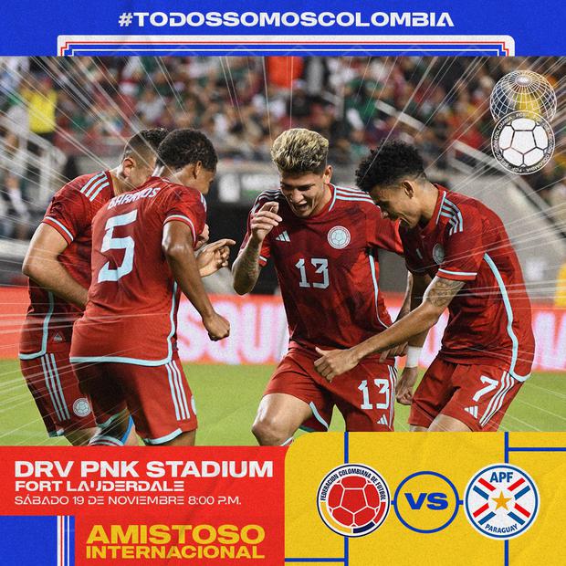 La Selección Colombia disputará un partidos amistoso en Estados Unidos ante Paraguay. (Imagen: FCF)