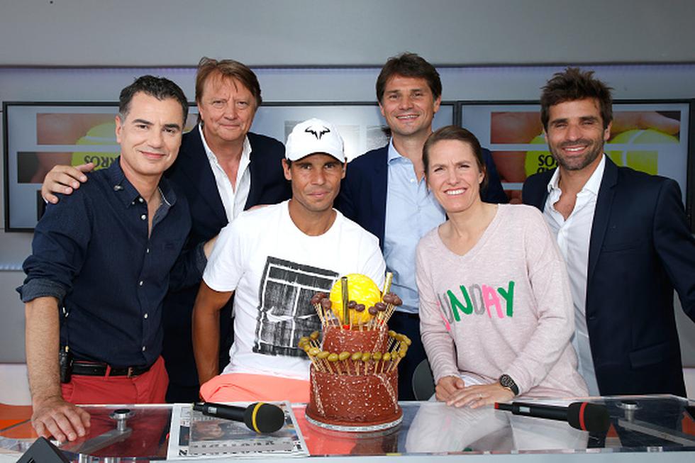 Rafael Nadal celebró su cumpleaños número 32 antes de los octavos de final de Roland Garros. (Getty Images)